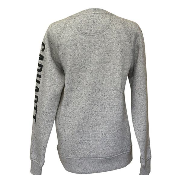 Carhartt Relaxed Fit Midweight Crewneck, blocked logo sleeve sweatshirt, small - Picture 3 of 6